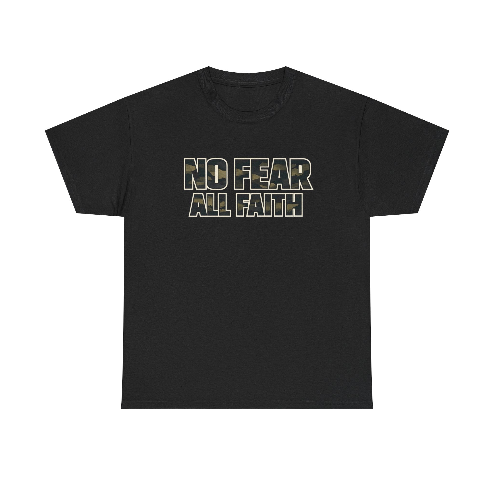 No Fear All Faith T-Shirt — 2 Timothy 1:7 Inspirational Graphic Tee