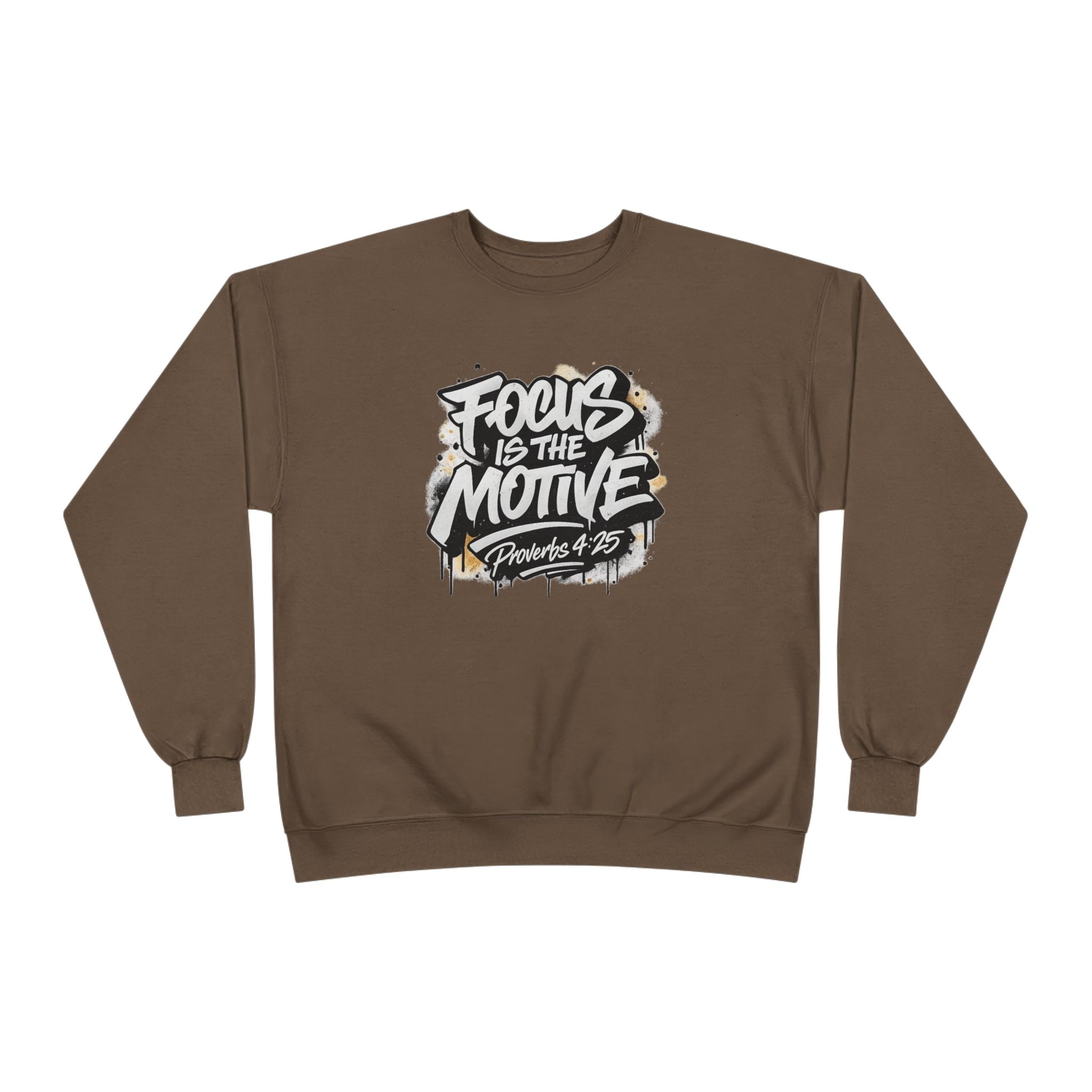 Focus Is The Motive Crewneck — Faith-Driven Motivational Sweatshirt