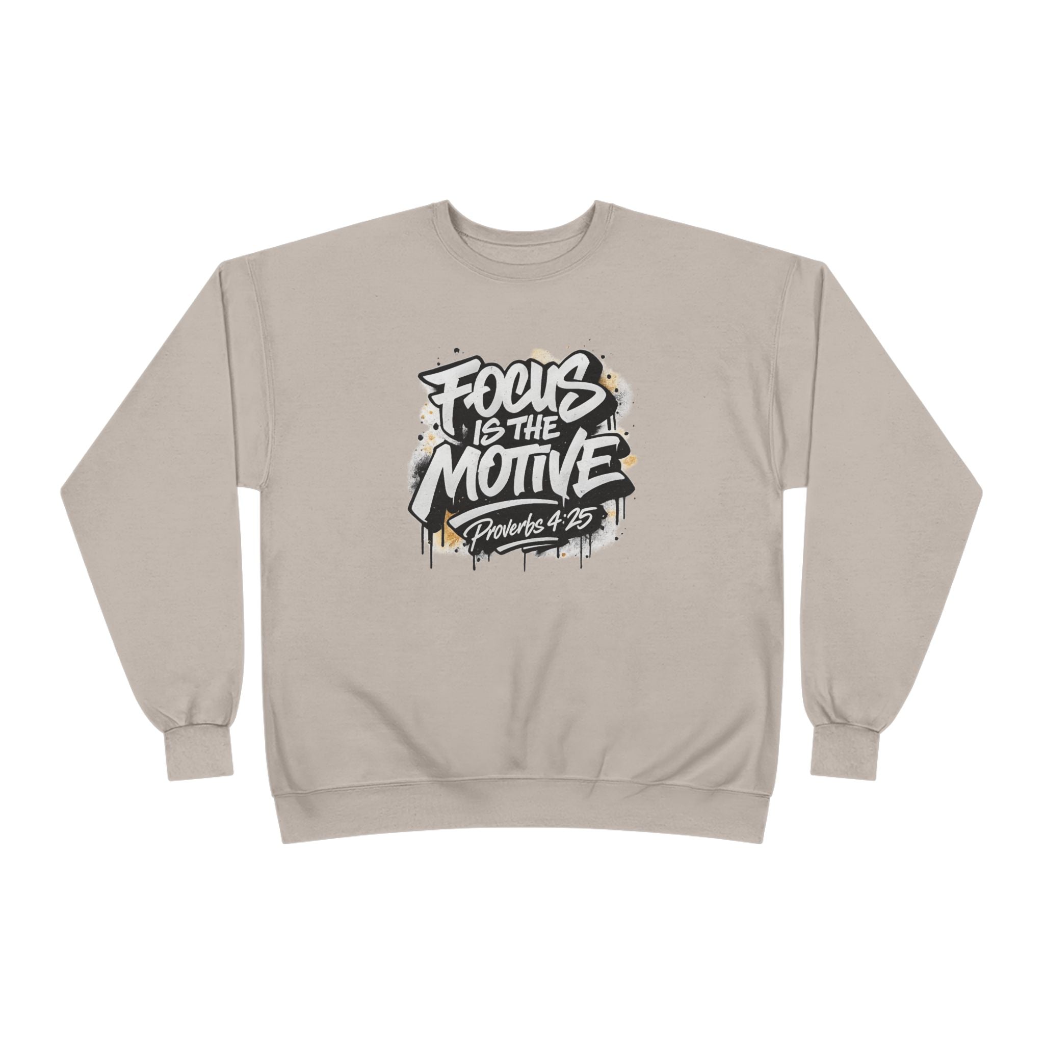 Focus Is The Motive Crewneck — Faith-Driven Motivational Sweatshirt
