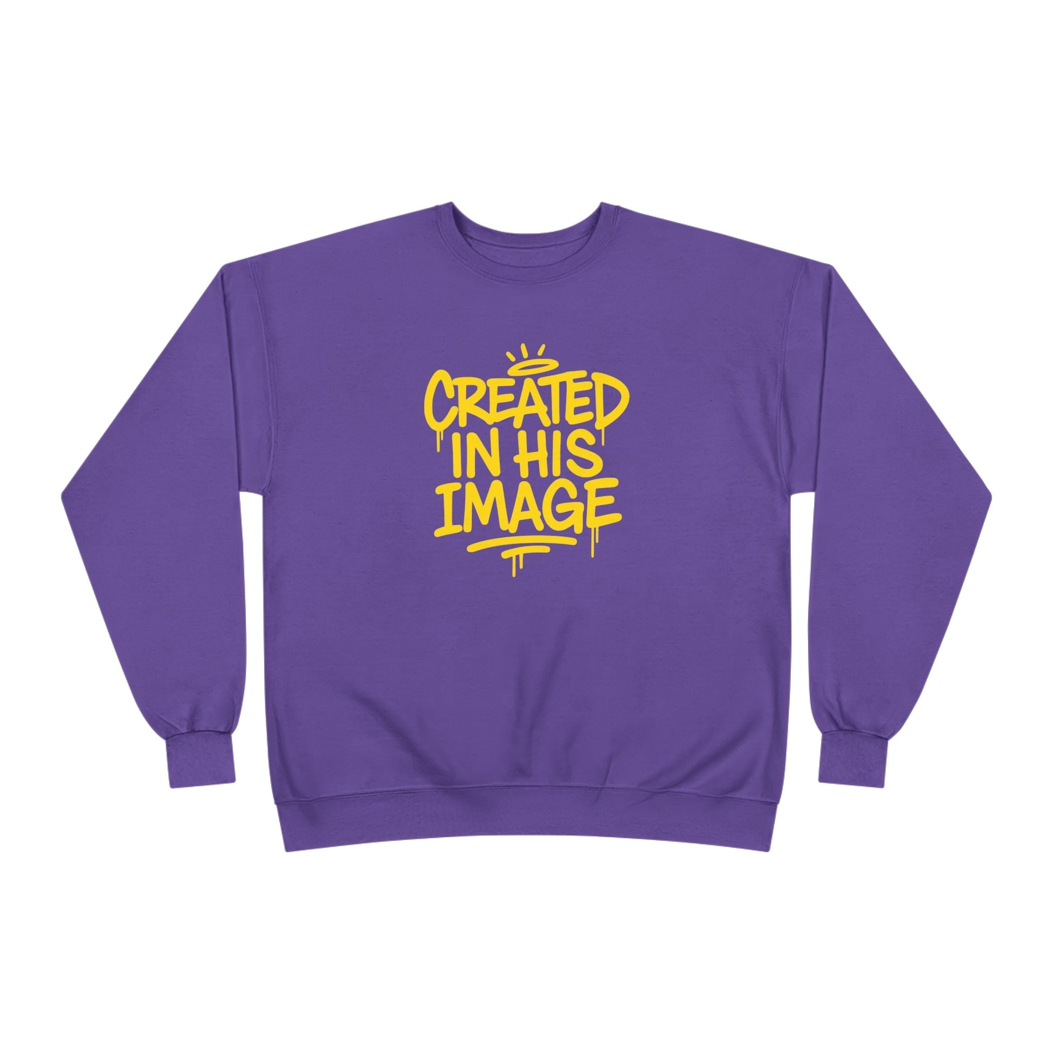 Created In His Image Unisex Sweatshirt — Genesis 1:27 Inspirational Graphic